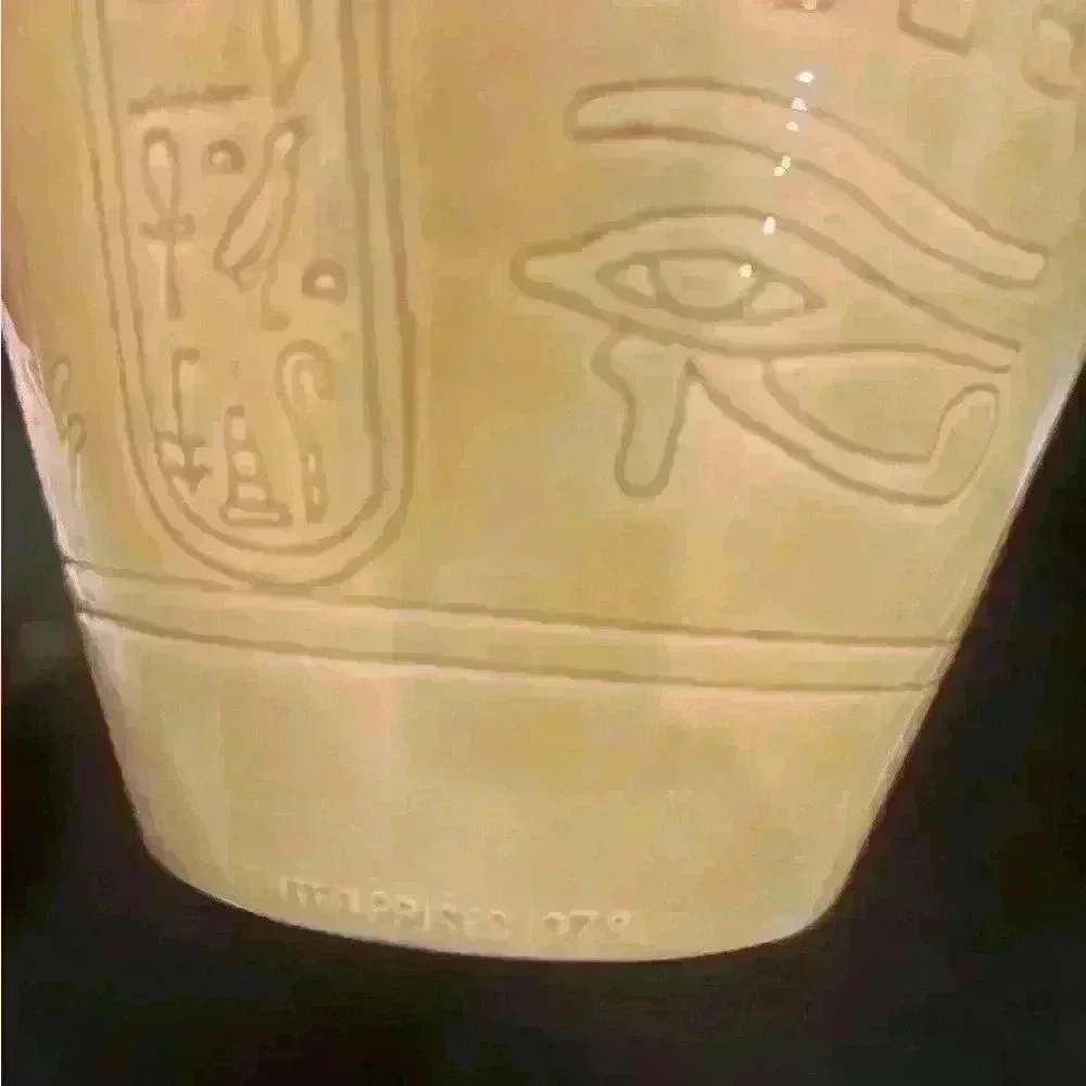 1978 Signed Duncan Enterprises Egyptian Hieroglyphics vase